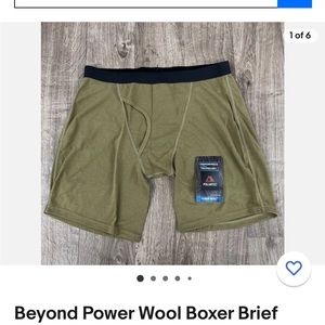 NWT Beyond Power Wool Boxer Brief, Men’s L
